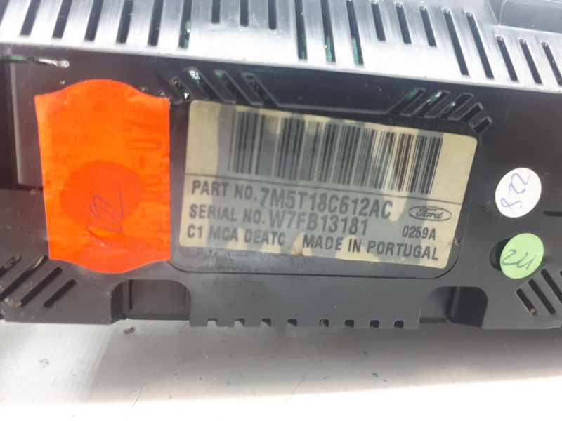 Recambio de mando climatizador para ford focus berlina (cap) ambiente (d) referencia OEM IAM 7M5T18C612AC W7FB13181 