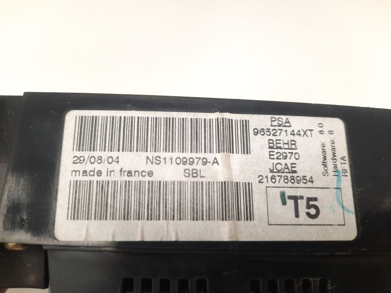 Recambio de mando climatizador para peugeot 307 break / sw (s1) sw pack referencia OEM IAM 96527144XT E2970 216788954
