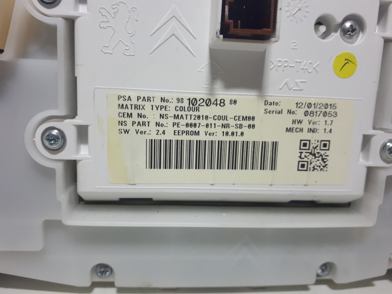 Recambio de cuadro instrumentos para peugeot 2008 (--.2013) active referencia OEM IAM 9810204880  
