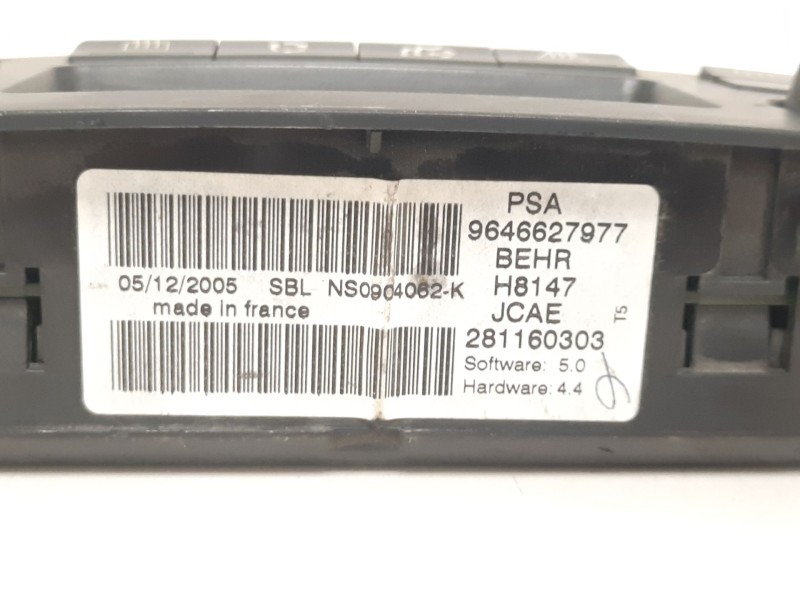 Recambio de mando climatizador para peugeot 307 break/sw (s2) sw pack referencia OEM IAM 9646627977  