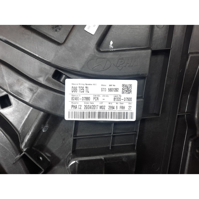 Recambio de elevalunas delantero derecho para hyundai tucson (tl, tle) 2.0 crdi referencia OEM IAM 82460D7000 01100735423 TLEFRR