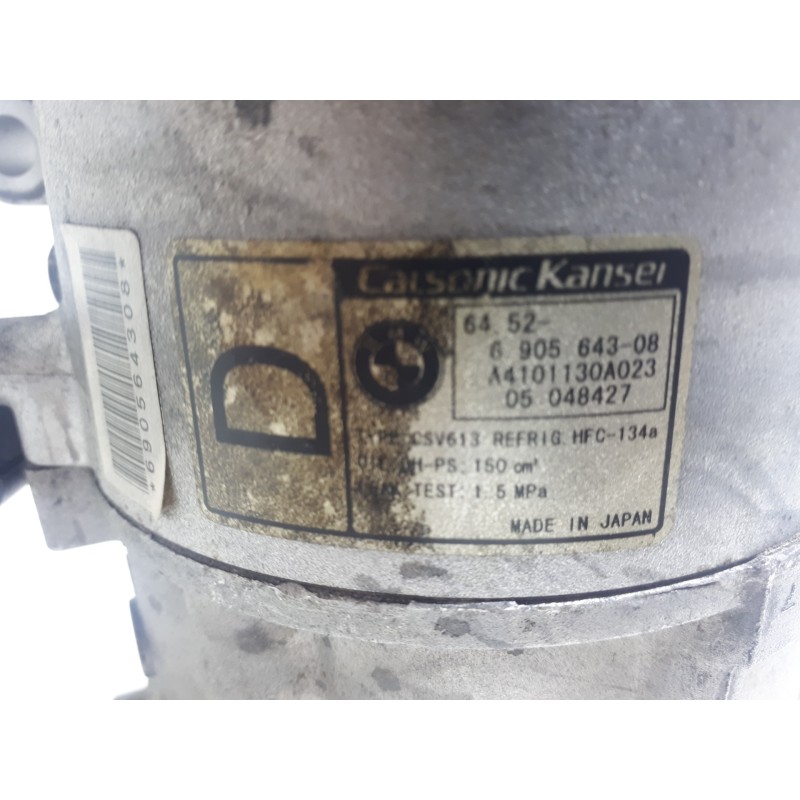 Recambio de compresor aire acondicionado para bmw serie 3 cabrio (e46) 320 cd referencia OEM IAM 6905643 A41011130A02 