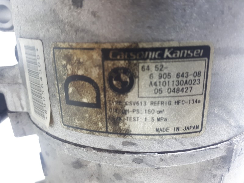 Recambio de compresor aire acondicionado para bmw serie 3 cabrio (e46) 320 cd referencia OEM IAM 6905643 A41011130A02 