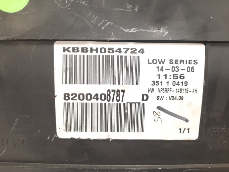 Recambio de cuadro instrumentos para renault megane ii berlina 5p authentique referencia OEM IAM 8200408787D KBBH054724 