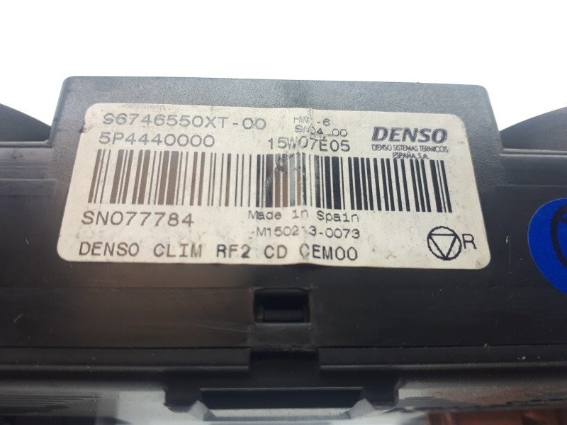 Recambio de mando climatizador para citroën c-elysée exclusive referencia OEM IAM 96746550XT 5P4440000 15W07E05