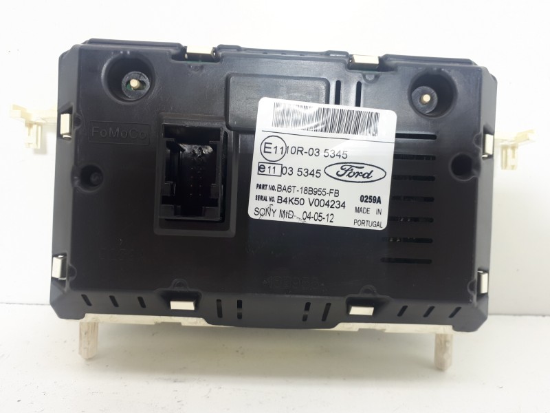 Recambio de pantalla multifuncion para ford fiesta (cb1) econetic referencia OEM IAM BA6T18B955FB V004234 