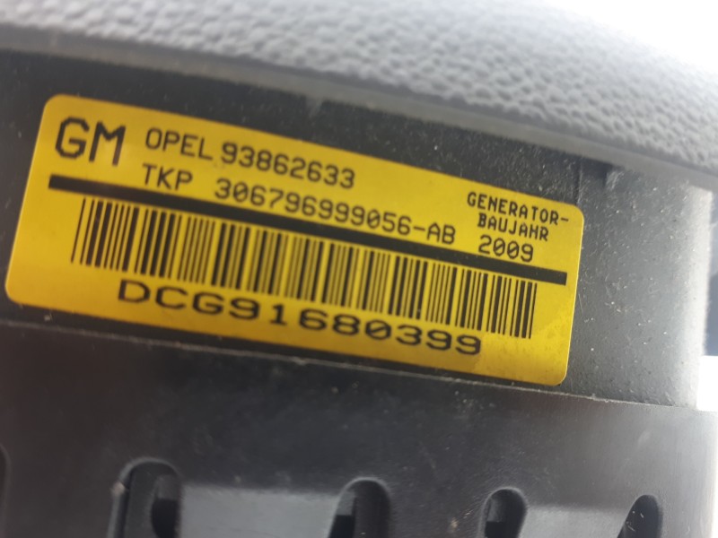 Recambio de airbag delantero izquierdo para opel astra h ber. cosmo referencia OEM IAM 93862633 306796999056AB 