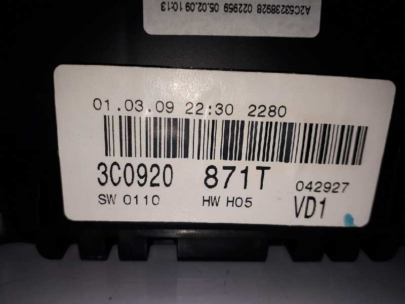 Recambio de cuadro instrumentos para volkswagen passat berlina (3c2) advance referencia OEM IAM 3C0920871T  