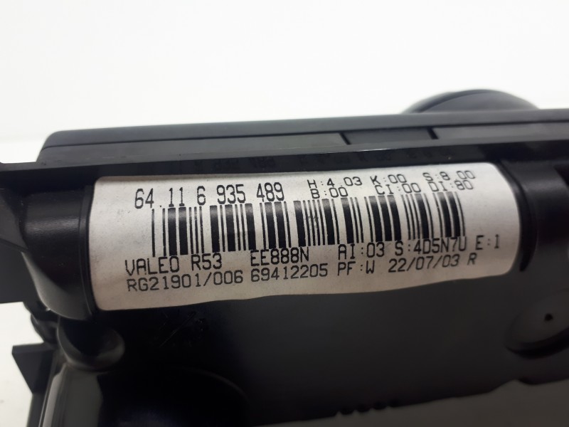 Recambio de mando calefaccion / aire acondicionado para bmw mini (r50,r53) one d referencia OEM IAM 64116935489  