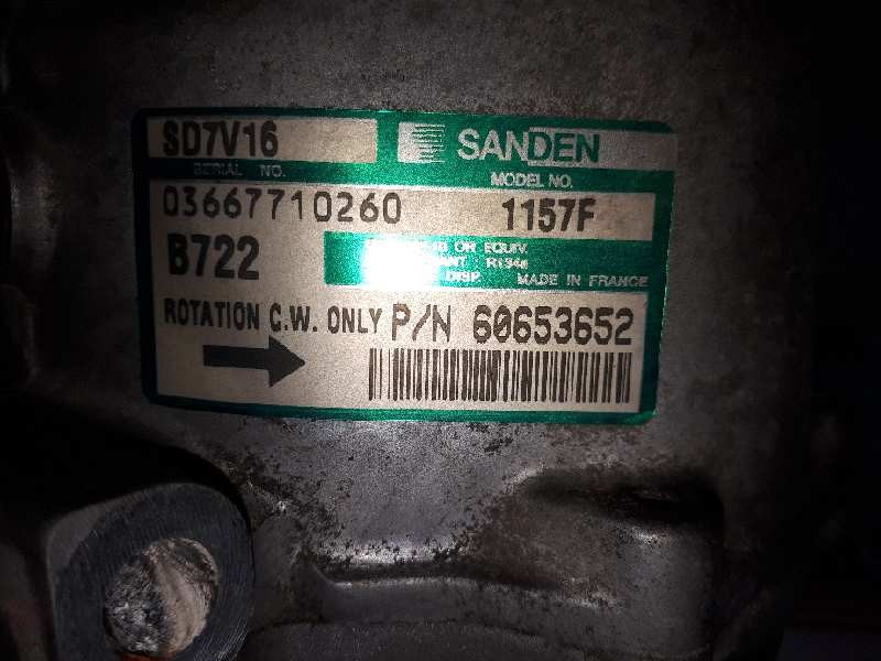 Recambio de compresor aire acondicionado para alfa romeo 147 (190) 1.6 t.spark eco distinctive referencia OEM IAM 60653652 1157F