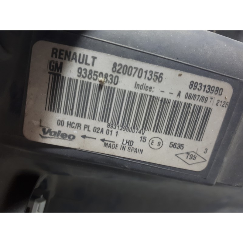 Recambio de faro derecho para nissan primastar (x..) avantour l1h1 2,7 t / 7-sitzer referencia OEM IAM 8200701356 93859830 