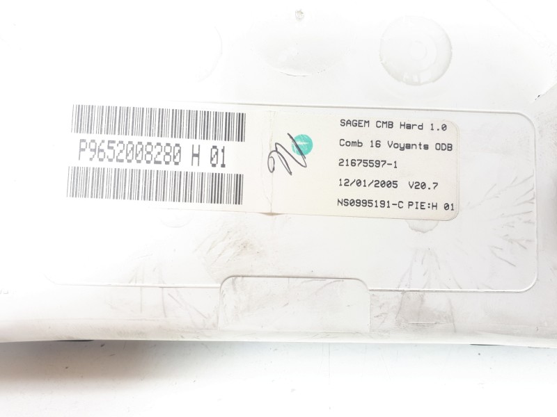 Recambio de cuadro instrumentos para citroën c3 hdi 70 furio referencia OEM IAM P9652008280  