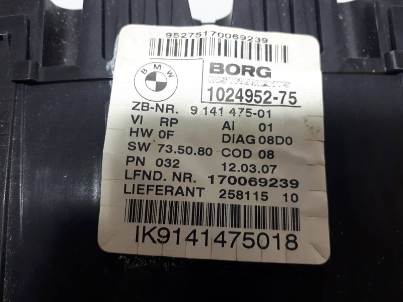 Recambio de cuadro instrumentos para bmw serie 1 berlina (e81/e87) 118d referencia OEM IAM 914147501 102495275 IK9141475018