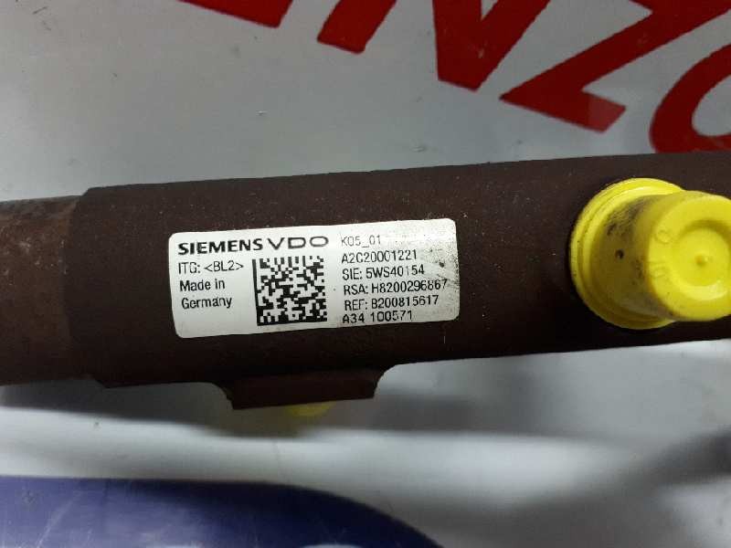 Recambio de rampa inyectora para nissan qashqai (j10) acenta referencia OEM IAM 8200815617 5WS40154 A2C20001221