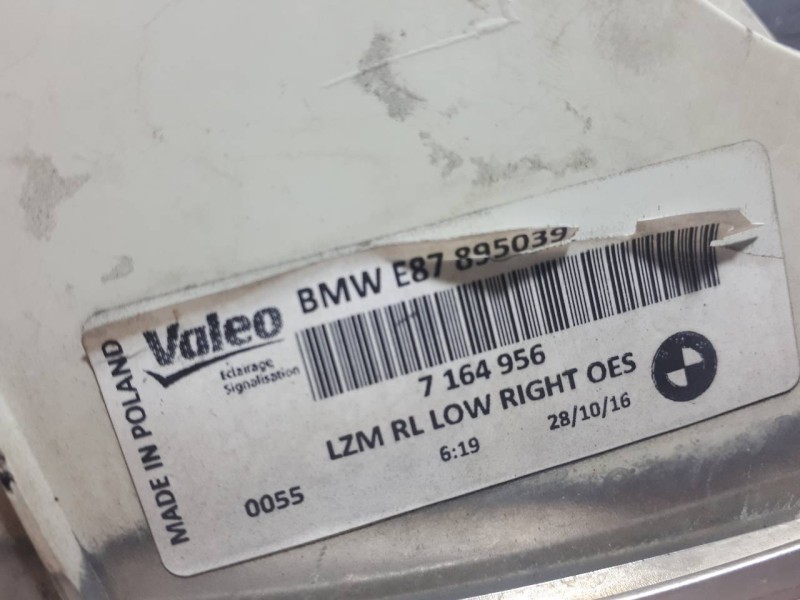 Recambio de piloto trasero derecho para bmw serie 1 berlina (e81/e87) 118d referencia OEM IAM 7164956 89503973 