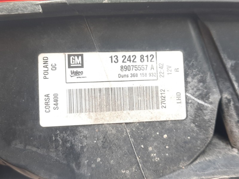 Recambio de piloto trasero derecho para opel corsa d navi referencia OEM IAM 13242812 89075557A 368158932