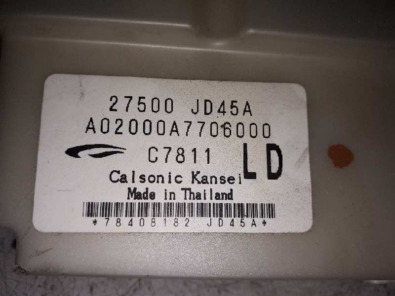 Recambio de mando climatizador para nissan qashqai (j10) acenta referencia OEM IAM 27500JD45A A02000A7706000 