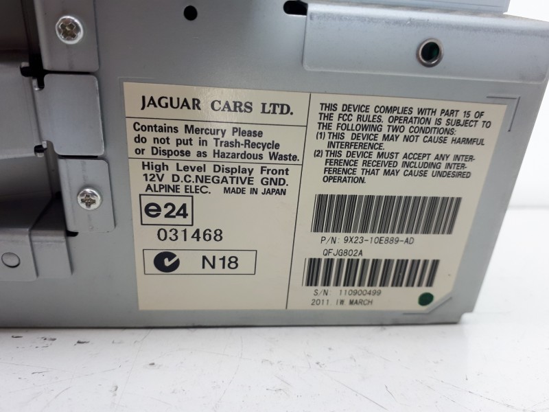Recambio de sistema navegacion gps para jaguar xf 3.0 v6 diesel edition referencia OEM IAM 9X2310E889AD JG802A  Recambio de sistema navegacion gps para jaguar xf 3.0 v6 diesel edition referencia OEM IAM 9X2310E889AD JG802A