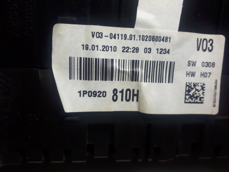 Recambio de cuadro instrumentos para seat leon (1p1) comfort limited referencia OEM IAM 1P0920810H A2C53375371 