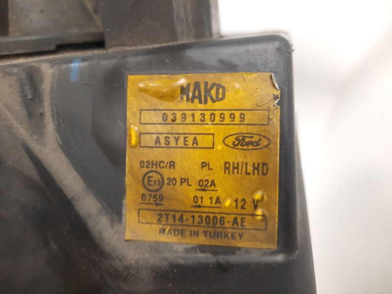 Recambio de faro derecho para ford transit connect (tc7) furgón ft 200s referencia OEM IAM 2T1413006AE  