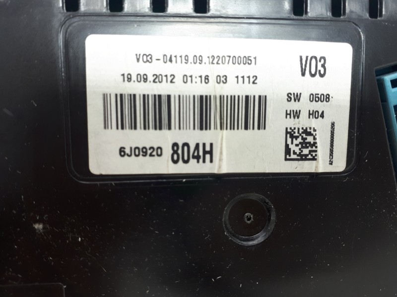 Recambio de cuadro instrumentos para seat ibiza (6j5) copa referencia OEM IAM 6J0920804H A2C35058000 
