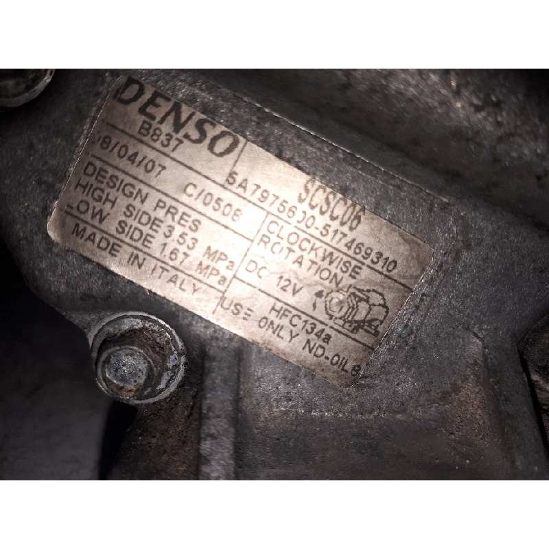 Recambio de compresor aire acondicionado para fiat panda (169) 1.3 16v jtd dynamic referencia OEM IAM 517469310 5A7975600 