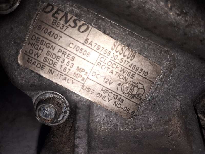 Recambio de compresor aire acondicionado para fiat panda (169) 1.3 16v jtd dynamic referencia OEM IAM 517469310 5A7975600 