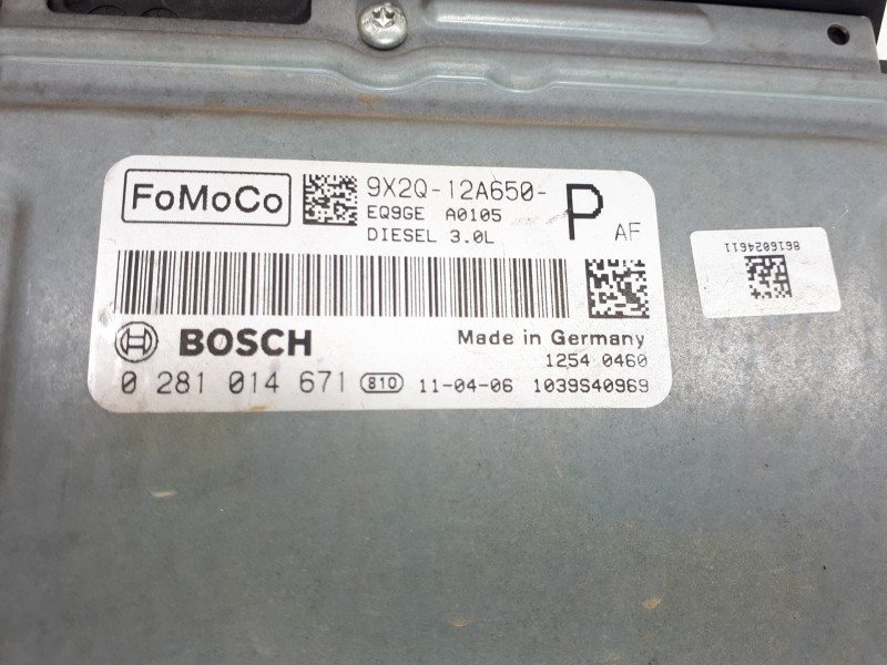 Recambio de centralita motor uce para jaguar xf 3.0 v6 diesel edition referencia OEM IAM 9X2Q12A650P 0281014671 EQ9GE