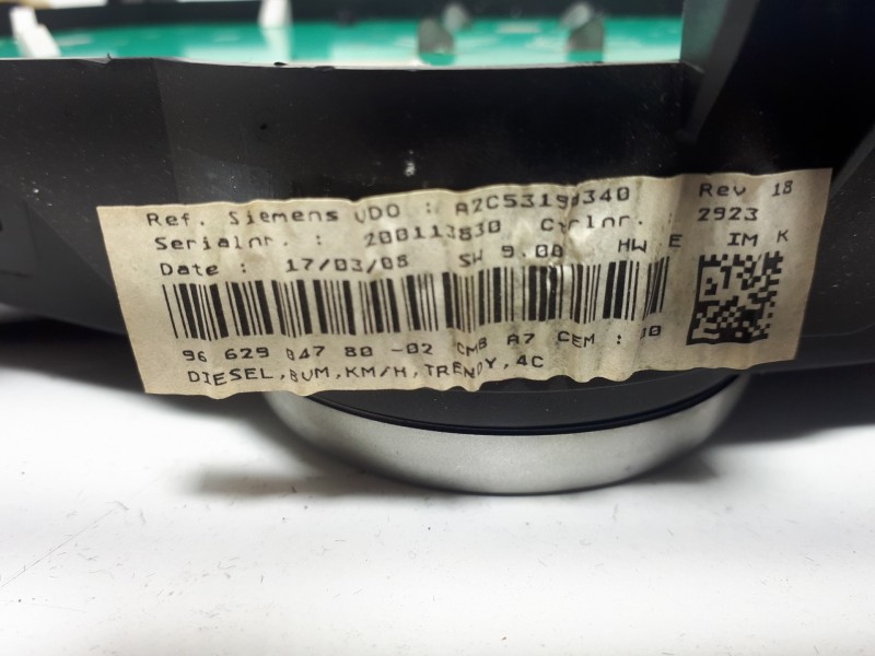 Recambio de cuadro instrumentos para peugeot 207 confort referencia OEM IAM 9662904780 A2C53190340 