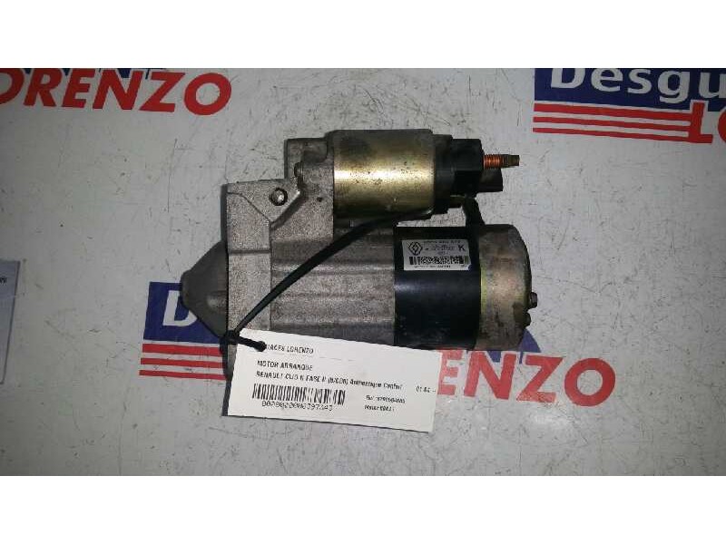 Recambio de motor arranque para renault clio ii fase ii (b/cb0) authentique confort referencia OEM IAM 8200426577 M000T91581  Recambio de motor arranque para renault clio ii fase ii (b/cb0) authentique confort referencia OEM IAM 8200426577 M000T91581
