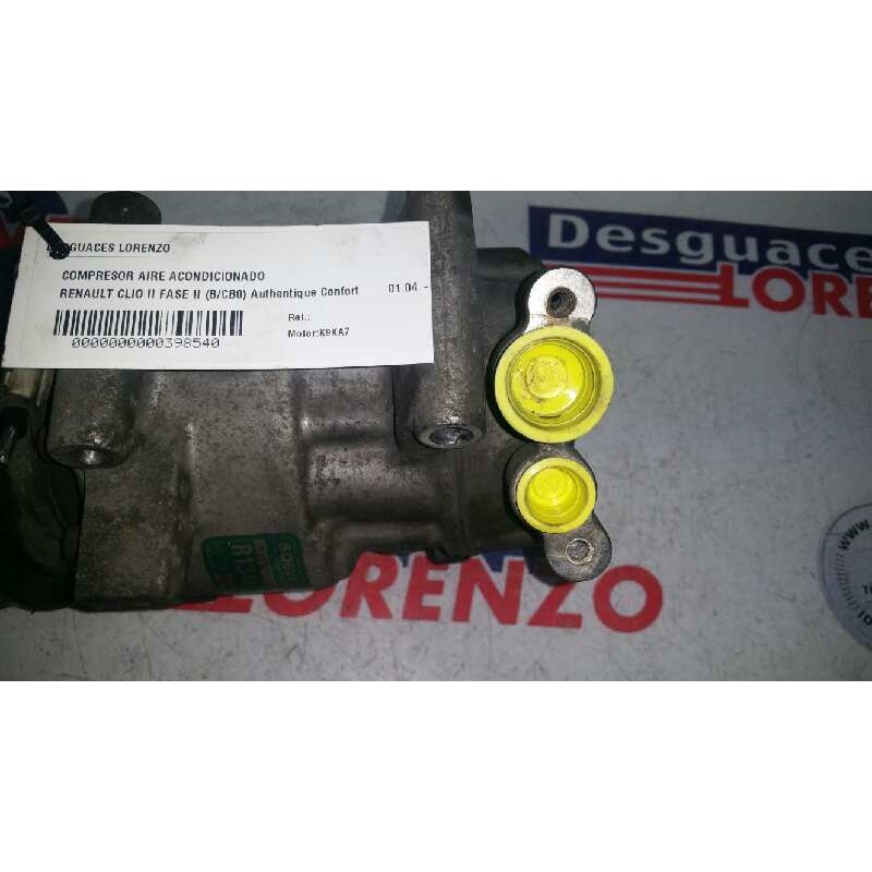 Recambio de compresor aire acondicionado para renault clio ii fase ii (b/cb0) authentique confort referencia OEM IAM 8200315744 