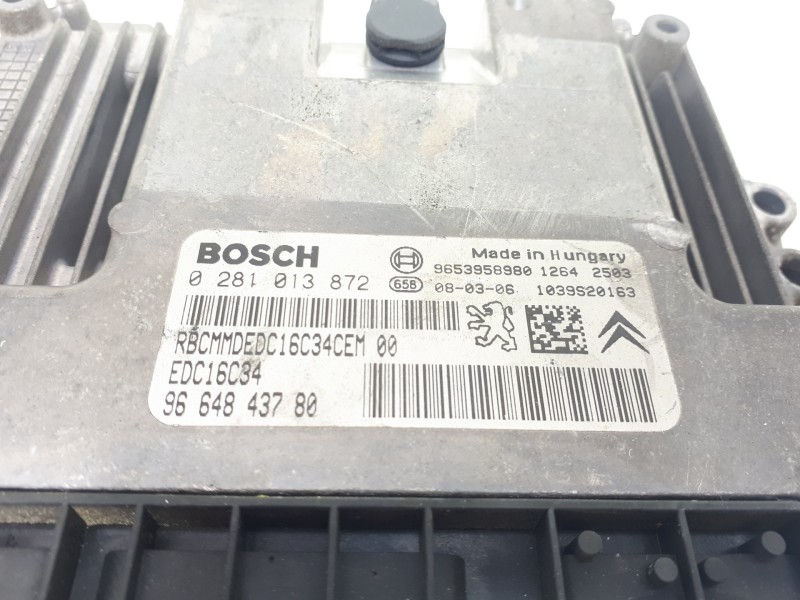 Recambio de centralita motor uce para peugeot 207 confort referencia OEM IAM 9664843780 EDC16C34 0281013872