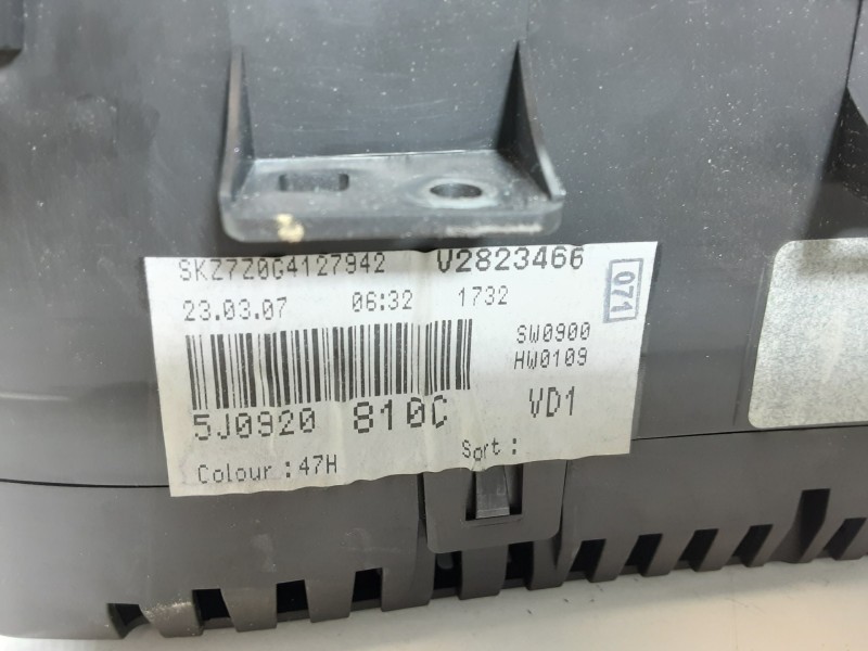 Recambio de cuadro instrumentos para skoda fabia (5j2 ) spirit referencia OEM IAM 5J0920810C  