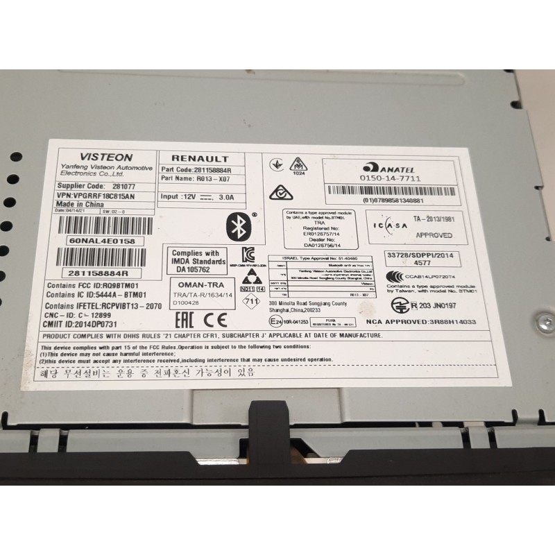 Recambio de sistema audio / radio cd para dacia dokker monospace (ke_) 1.5 blue dci 95 (kejl) referencia OEM IAM 281158884R R013