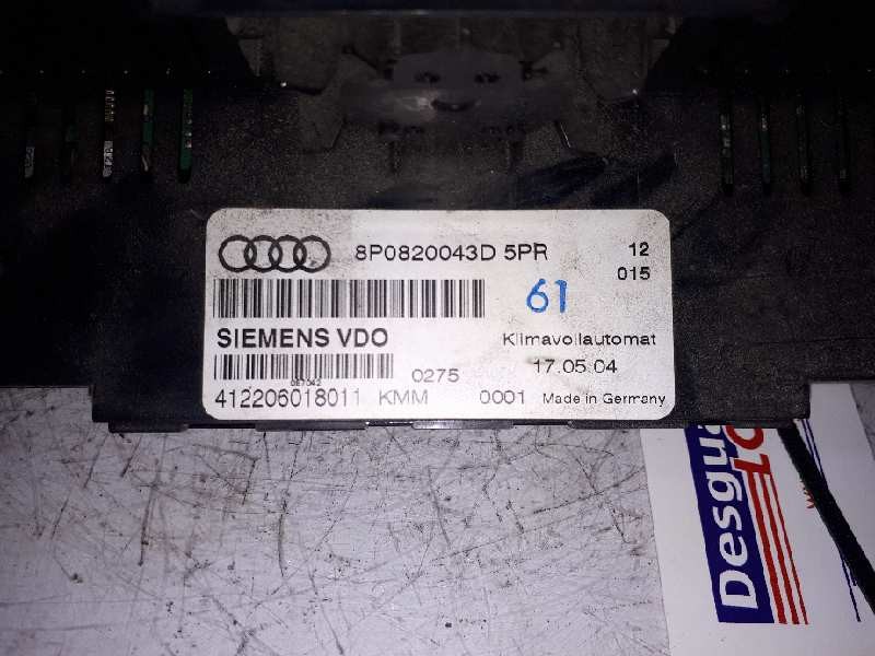 Recambio de mando climatizador para audi a3 (8p) 1.9 tdi ambiente referencia OEM IAM 8P0820043D5PR 412206018011 