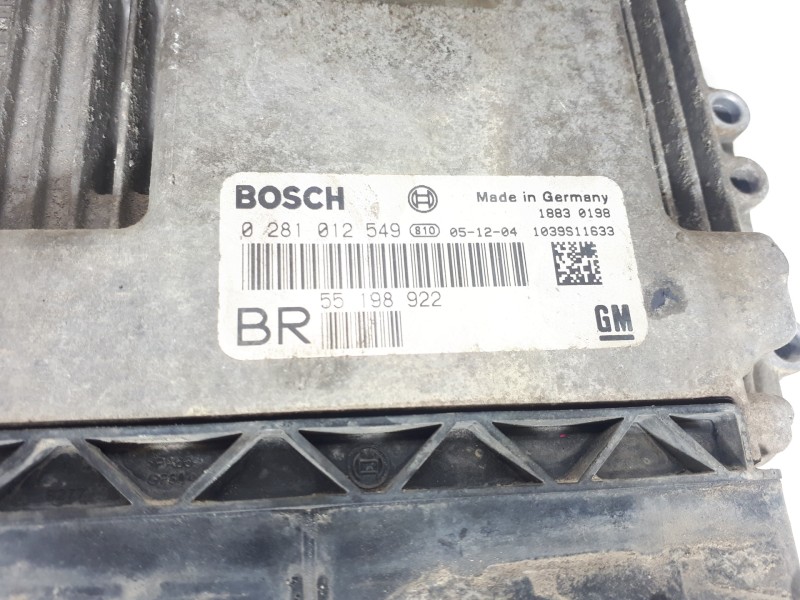 Recambio de centralita motor uce para opel zafira b cosmo referencia OEM IAM 55198922 0281012549 