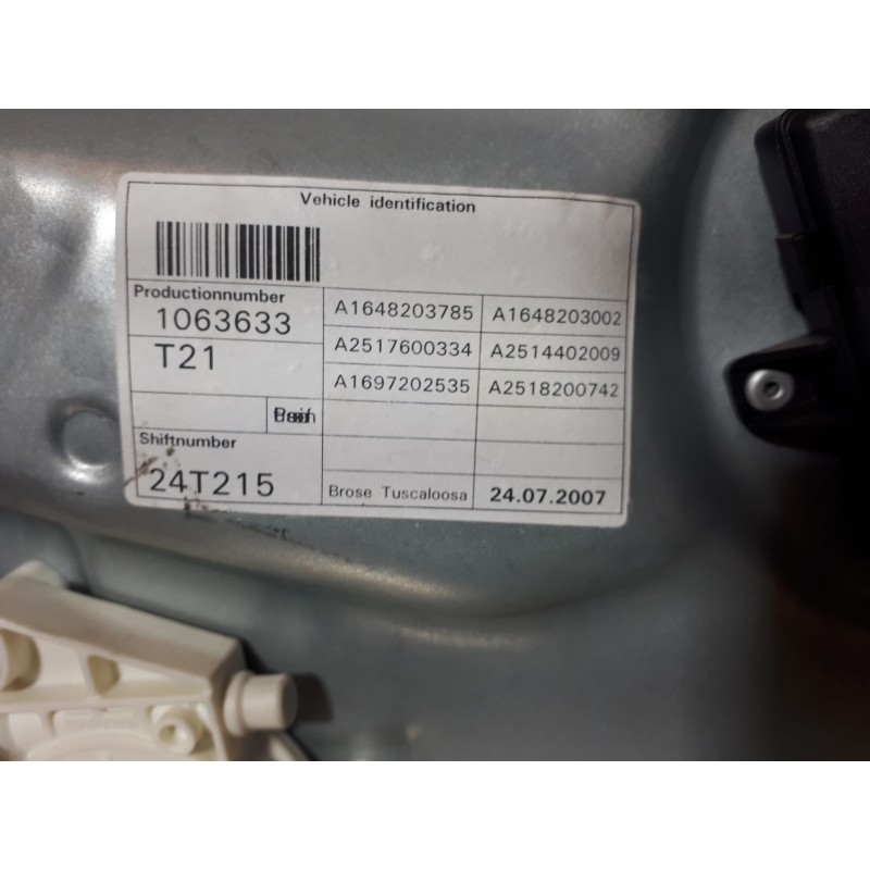 Recambio de elevalunas delantero izquierdo para mercedes-benz clase r (w251) 320 cdi (251.022) referencia OEM IAM A1648203785  
