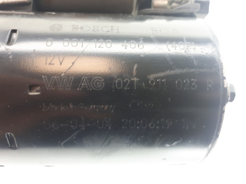 Recambio de motor arranque para volkswagen polo (9n3) bluemotion referencia OEM IAM 02T911023R 0001120406 
