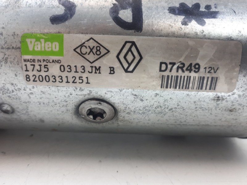 Recambio de motor arranque para renault scenic ii i- music referencia OEM IAM 8200331251 D7R49 
