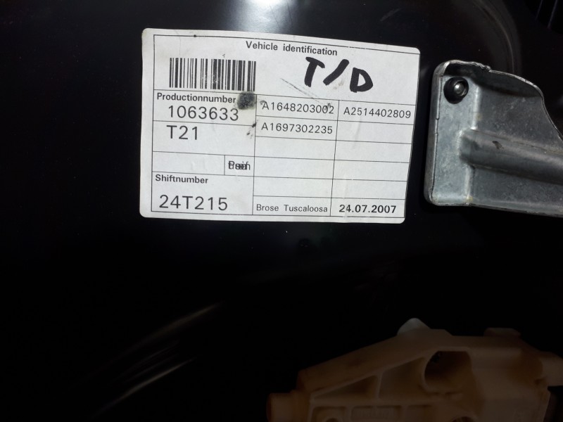Recambio de elevalunas trasero derecho para mercedes-benz clase r (w251) 320 cdi (251.022) referencia OEM IAM A1697302235  
