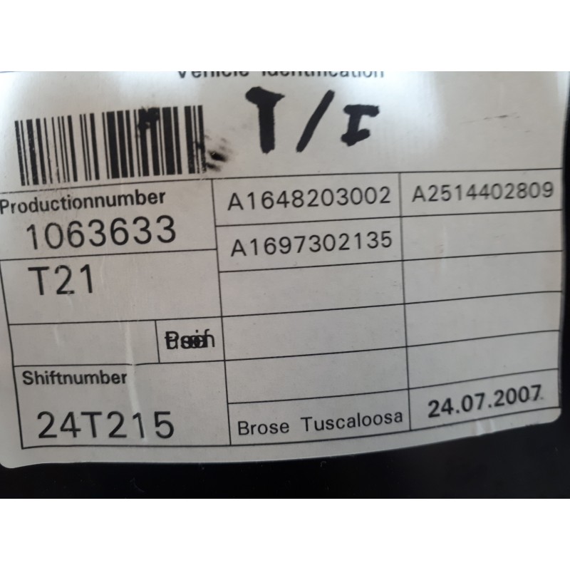 Recambio de elevalunas trasero izquierdo para mercedes-benz clase r (w251) 320 cdi (251.022) referencia OEM IAM A1697302135  