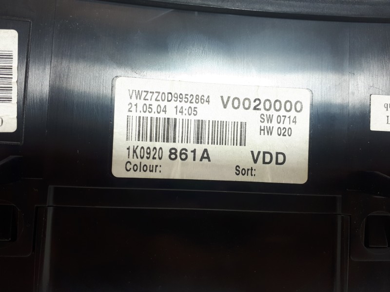 Recambio de cuadro instrumentos para volkswagen golf v berlina (1k1) trendline referencia OEM IAM 1K0920861A  