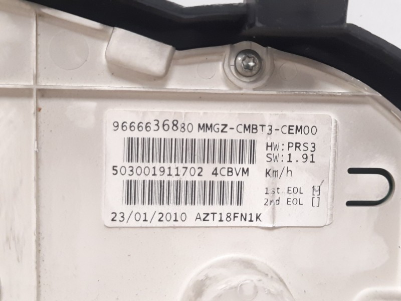 Recambio de cuadro instrumentos para peugeot 206+ básico referencia OEM IAM 9666636880 MMGZCMBT3CEM00 
