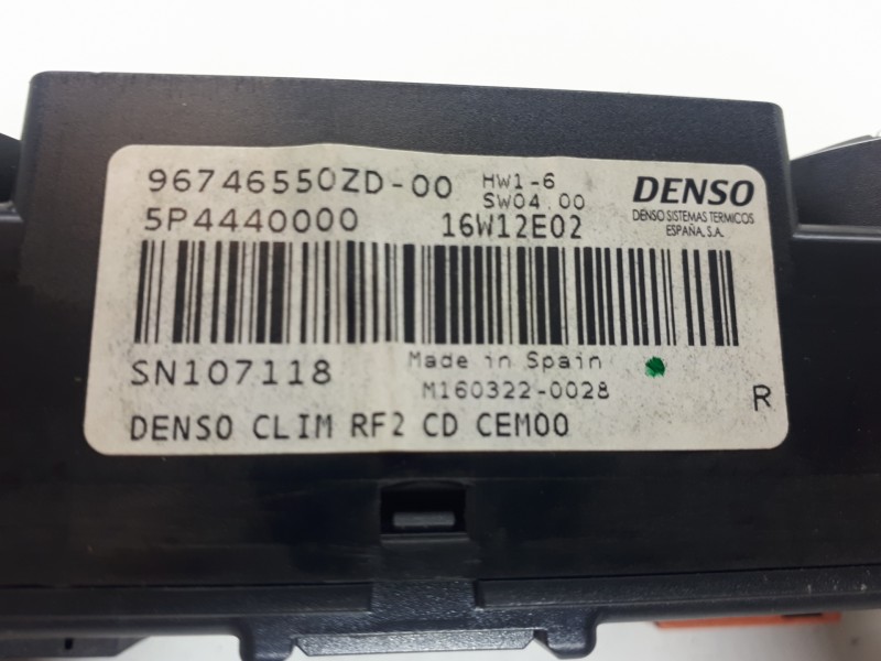 Recambio de mando climatizador para citroën c-elysée exclusive referencia OEM IAM 96746550ZD00  