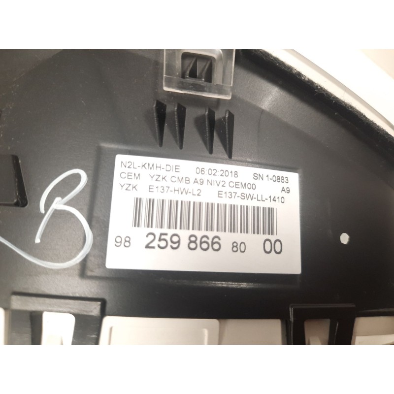 Recambio de cuadro instrumentos para peugeot 208 i (ca_, cc_) 1.6 hdi / bluehdi 75 referencia OEM IAM 9725986680  