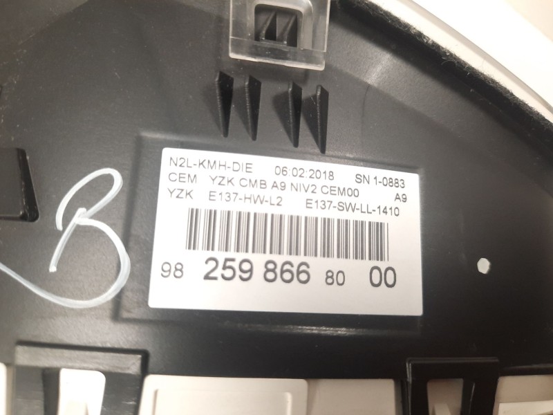 Recambio de cuadro instrumentos para peugeot 208 i (ca_, cc_) 1.6 hdi / bluehdi 75 referencia OEM IAM 9725986680  