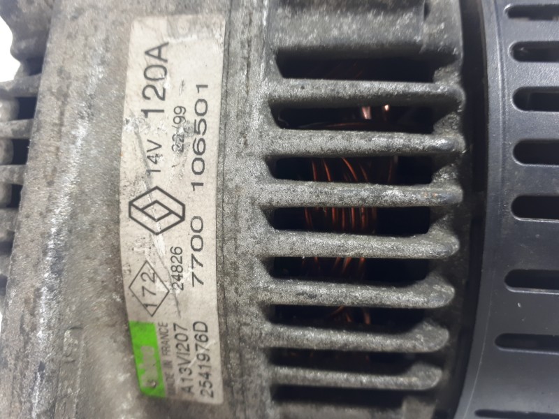 Recambio de alternador para renault laguna (b56) 1.9 dti referencia OEM IAM 7700106501 A13VI207 120A