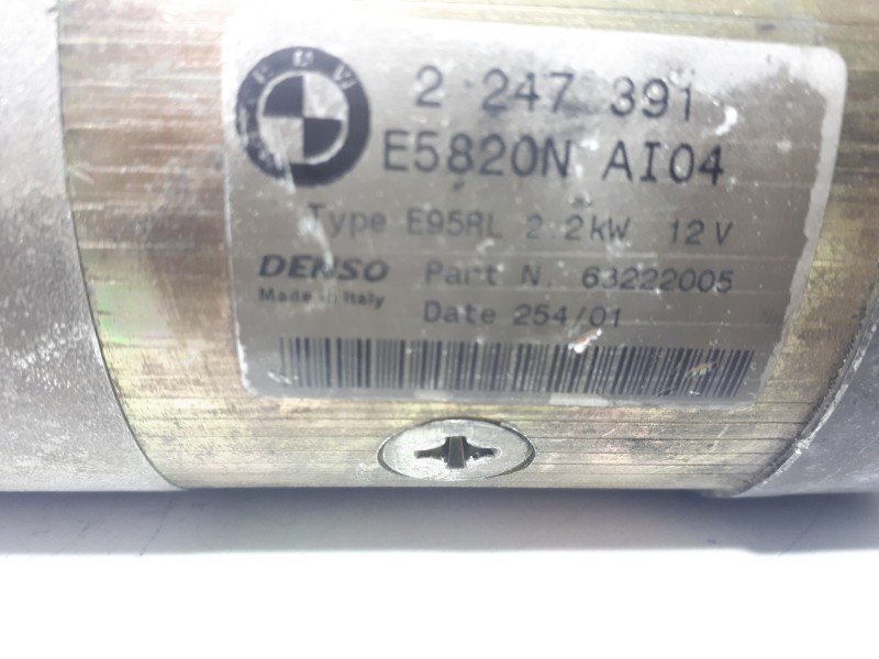 Recambio de motor arranque para bmw serie 5 berlina (e39) 530d referencia OEM IAM 2247391 63222005 