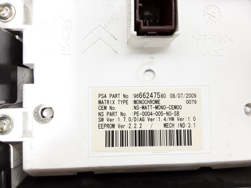 Recambio de cuadro instrumentos para peugeot 5008 confort referencia OEM IAM 9666276380 9666247580 