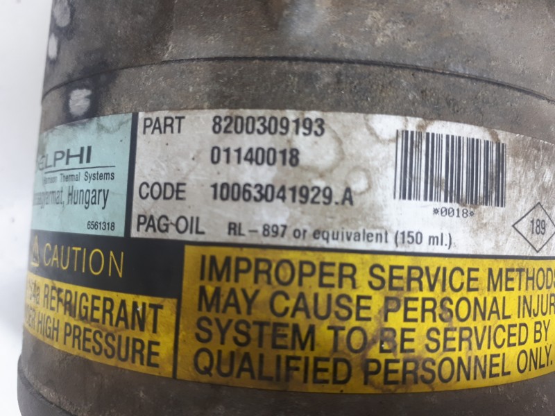 Recambio de compresor aire acondicionado para renault megane ii classic berlina confort authentique referencia OEM IAM 820030919